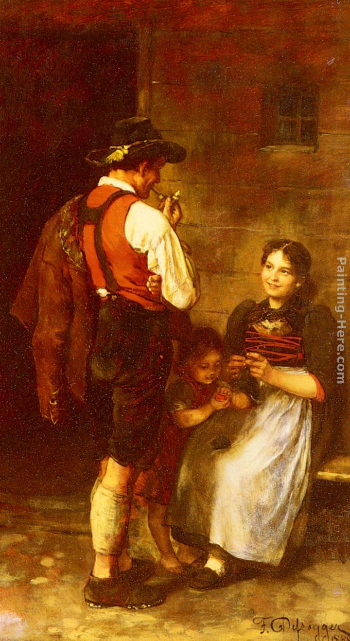 The Happy Family painting - Franz Von Defregger The Happy Family art painting